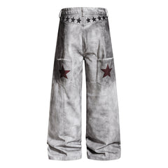 Omirad Graphic Washed Wide-Leg Pants