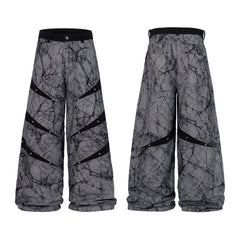 Omirad Graphic Panel Wide Leg Denim Pants