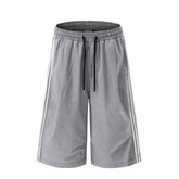 Omirad Washed Wide-Leg Stripe Shorts