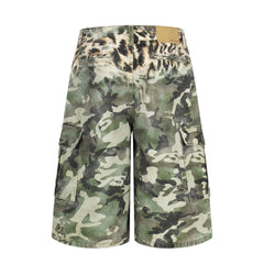 Omirad Leopard Camo Cargo Shorts