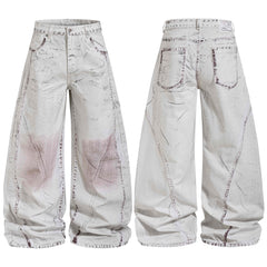 Omirad Washed Panel Denim Pants