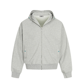Omirad Minimal Dot-Detail Zip Hoodie