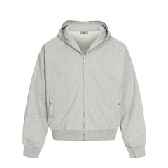 Omirad Minimal Dot-Detail Zip Hoodie