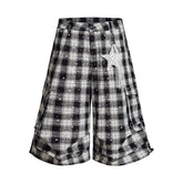 Omirad Plaid Star Cargo Shorts