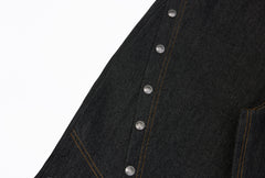 Omirad Rivet Panel Wide-Leg Denim Jeans