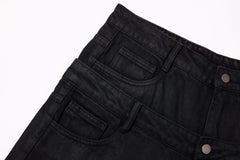 Omirad Double-Waist Washed Wide-Leg Jeans