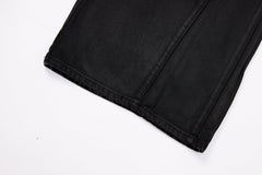 Omirad Double-Waist Washed Wide-Leg Jeans