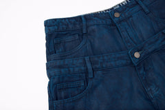 Omirad Double-Waist Washed Wide-Leg Jeans