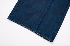 Omirad Double-Waist Washed Wide-Leg Jeans