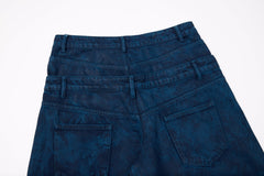 Omirad Double-Waist Washed Wide-Leg Jeans