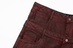 Omirad Double-Waist Washed Wide-Leg Jeans