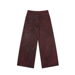 Omirad Double-Waist Washed Wide-Leg Jeans