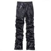 Omirad Ruched Faux Leather Pants