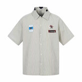 Omirad “Pinstripe Patch Graphic Shirt”