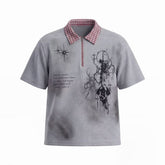 Omirad “Grunge Star Zip Polo Tee”