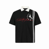 Omirad “Script Stripe Polo Tee”