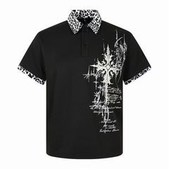 Omirad “Leopard Cross Graphic Polo”