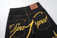 Omirad Star Script Wide-Leg Jeans