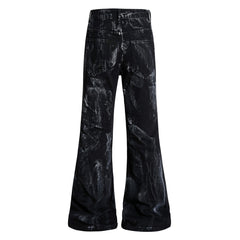 Omirad Washed Utility Flare Denim Jeans