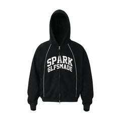 Omirad Suede Varsity Zip Hoodie