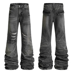 Omirad Distressed Studded Denim Pants