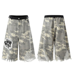 Omirad Camo Distressed Jorts