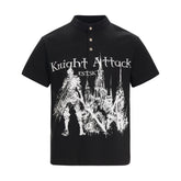Omirad “Knight Attack Graphic Polo Tee”
