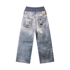 Omirad Layered Waist Distressed Jeans