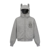 Omirad Devil-Horn Graphic Zip Hoodie