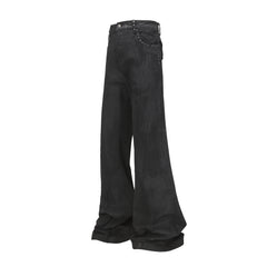 Omirad Studded Panel Wide-Leg Jeans