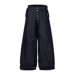 Omirad Panel Construction Wide Leg Denim Pants