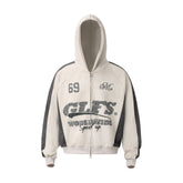 Omirad Suede-Finish Retro Zip Hoodie