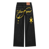Omirad Star Script Wide-Leg Jeans