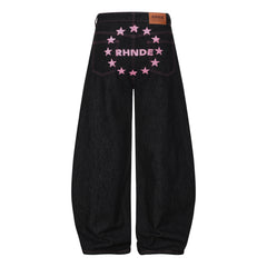 Omirad Double Waist Star Denim Pants