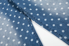 Omirad Polka Dot Washed Denim Jeans