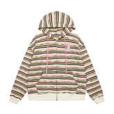 Omirad Striped Knit Zip Hoodie