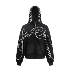 Omirad Full-Script Zip Hoodie