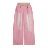 Omirad Pink Washed Wide-Leg Jeans
