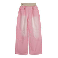 Omirad Pink Washed Wide-Leg Jeans