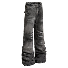 Omirad Distressed Studded Denim Pants