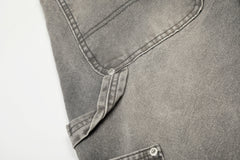 Omirad Washed Utility Distressed Denim Jeans