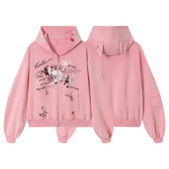 Omirad Gradient Graphic Zip Hoodie