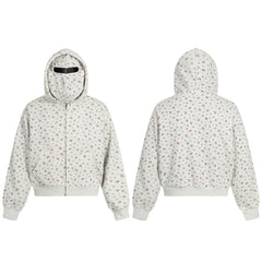 Omirad Floral Balaclava Zip Hoodie