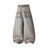 Omirad Washed Balloon Fit Denim Pants
