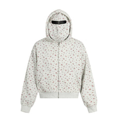 Omirad Floral Balaclava Zip Hoodie