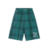 Omirad Checkered Wide-Leg Shorts