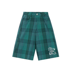 Omirad Checkered Wide-Leg Shorts