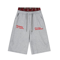 Omirad Plaid-Waist Logo Shorts