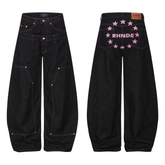 Omirad Double Waist Star Denim Pants