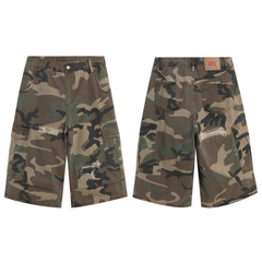 Omirad Distressed Camo Cargo Shorts